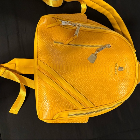 Yellow Textured Backpack - Picture 3 of 13